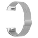 Stainless Steel Magnet Watch Band for FITBIT Charge 3, Size:Small, 187x18mm(Silver)