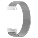 Stainless Steel Magnet Watch Band for FITBIT Charge 3, Size:Small, 187x18mm(Silver)