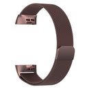 Stainless Steel Magnet Watch Band for FITBIT Charge 3, Size:Large, 217x18mm(Coffee)