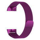 Stainless Steel Magnet Watch Band for FITBIT Charge 3, Size:Large, 217x18mm(Dark Purple)