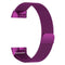 Stainless Steel Magnet Watch Band for FITBIT Charge 3, Size:Large, 217x18mm(Dark Purple)