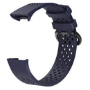 Square Hole Adjustable Sport Watch Band for FITBIT Charge 3(Aqua Blue)