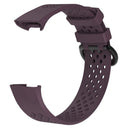Square Hole Adjustable Sport Watch Band for FITBIT Charge 3(Dark Purple)