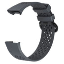 Square Hole Adjustable Sport Watch Band for FITBIT Charge 3(Navy Blue)