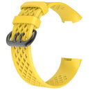 Square Hole Adjustable Sport Watch Band for FITBIT Charge 3(Yellow)