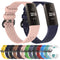 Square Hole Adjustable Sport Watch Band for FITBIT Charge 3(Dark Purple)