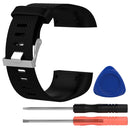 Rhombus Texture Adjustable Sport Watch Band for FITBIT Surge(Black)