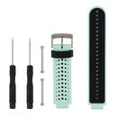 Two-colour Silicone Sport Watch Band for Garmin Forerunner 230 / 235 / 620 / 630 / 735XT(Black+green)