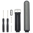 Two-colour Silicone Sport Watch Band for Garmin Forerunner 230 / 235 / 620 / 630 / 735XT(Black Grey)