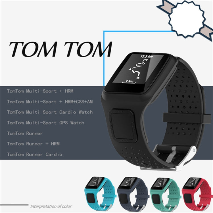 Silicone Sport Watch Band for TomTom 1 Series Runner / Cardio(Blue)
