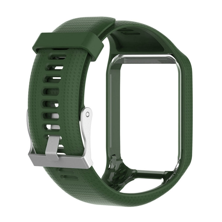 Silicone Sport Watch Band for Tomtom Runner 2/3 Series (Army Green)