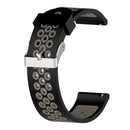 Double Colour Silicone Sport Watch Band for Xiaomi Huami Amazfit Bip Lite Version 20mm(Black Grey)