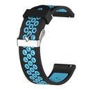 Double Colour Silicone Sport Watch Band for Xiaomi Huami Amazfit Bip Lite Version 20mm(Black Blue)