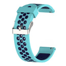 Double Colour Silicone Sport Watch Band for Xiaomi Huami Amazfit Bip Lite Version 20mm(Dark Blue + Baby Blue)
