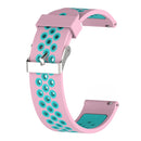 Double Colour Silicone Sport Watch Band for Xiaomi Huami Amazfit Bip Lite Version 20mm(Mint Green + Light Pink)