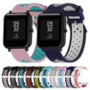 Double Colour Silicone Sport Watch Band for Xiaomi Huami Amazfit Bip Lite Version 20mm(White Red)