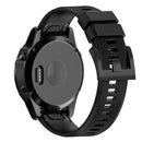 Quick Removable Silicone Watch Band for Fenix 5 22mm(Black)