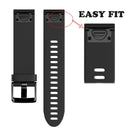 Quick Removable Silicone Watch Band for Fenix 5S 20mm(Black)