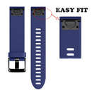 Quick Removable Silicone Watch Band for Fenix 5S 20mm(Dark Blue)