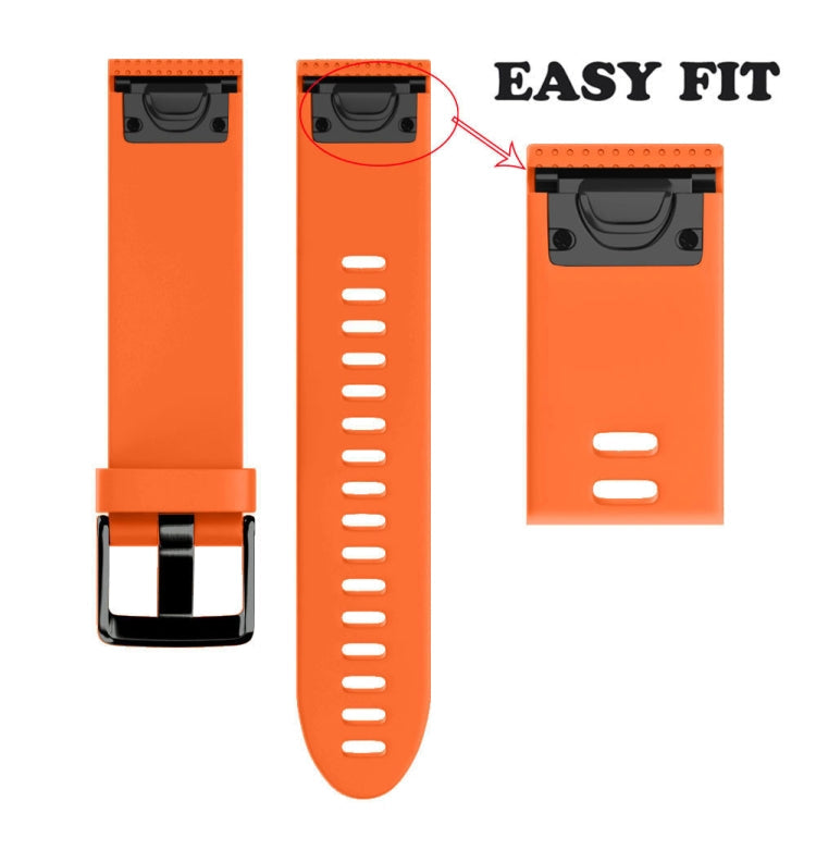 Fenix 5S Quick Removable Silicone Watch Band 20mm(Orange)