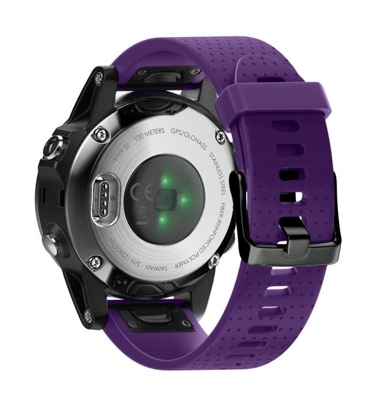 Quick Removable Silicone Watch Band for Fenix 5S 20mm(Purple)