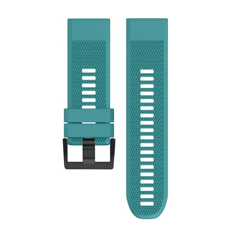 Quick Removable Silicone Watch Band for Fenix 5X 26mm(Blue Green)