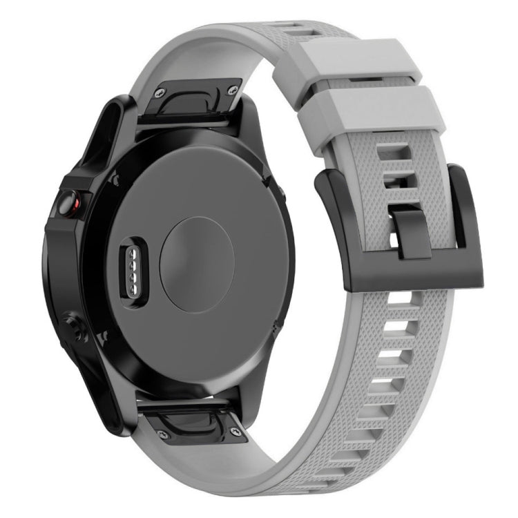 Quick Removable Silicone Watch Band for Fenix 5X 26mm(Grey)