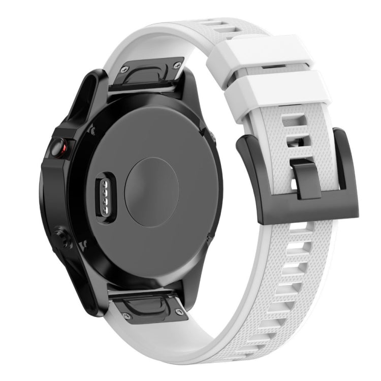 Quick Removable Silicone Watch Band for Fenix 5X 26mm(White)