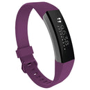 Solid Color Silicone Watch Band for FITBIT Alta / HR, Size: S(Lilac Purple)