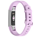 Solid Color Silicone Watch Band for FITBIT Alta / HR(Light Purple)