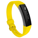 Solid Color Silicone Watch Band for FITBIT Alta / HR, Size:S(Lemon Yellow)