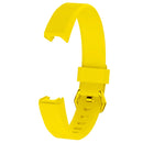 Solid Color Silicone Watch Band for FITBIT Alta / HR, Size:S(Lemon Yellow)