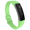 Solid Color Silicone Watch Band for FITBIT Alta / HR, Size: S(Cyan)