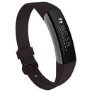 Solid Color Silicone Watch Band for FITBIT Alta / HR, Size: S(Dark Brown)