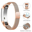 Stainless Steel Magnet Watch Band for FITBIT Alta,Size:Small,130-170mm(Champagne Gold)
