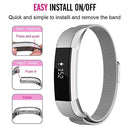 Stainless Steel Magnet Watch Band for FITBIT Alta,Size:Small,130-170mm(Blue)