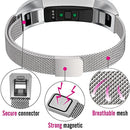 Stainless Steel Magnet Watch Band for FITBIT Alta,Size:Small,130-170mm(Blue)