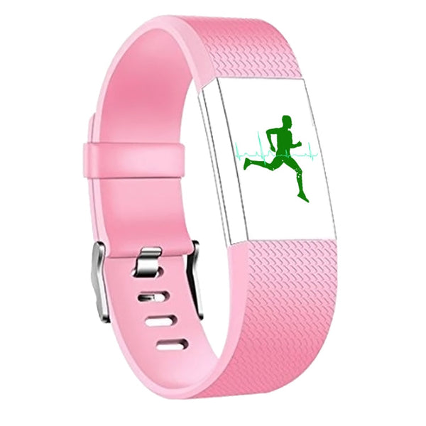 Square Pattern Adjustable Sport Watch Band for FITBIT Charge 2, Size: S, 10.5x8.5cm(Pink)