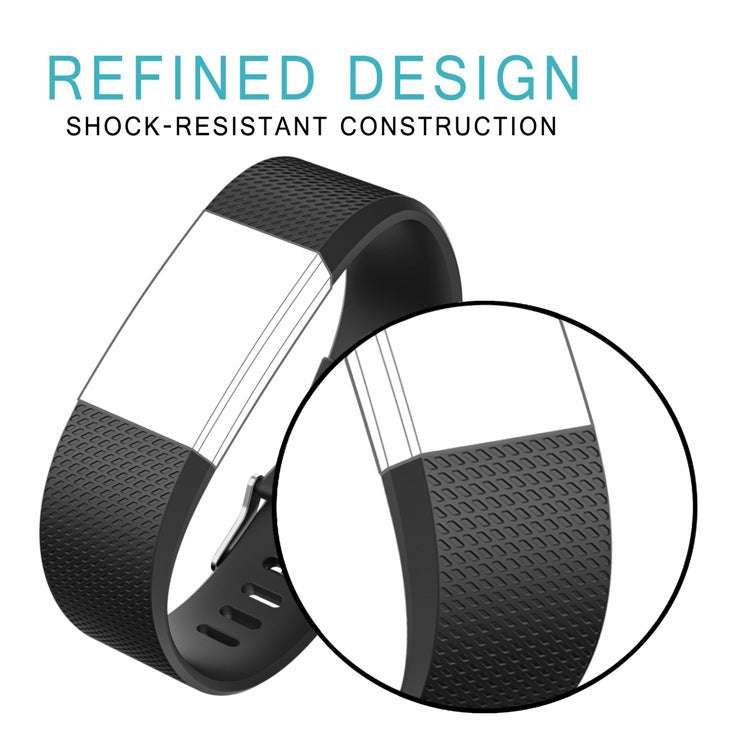 Square Pattern Adjustable Sport Watch Band for FITBIT Charge 2, Size: S, 10.5x8.5cm(Purple)