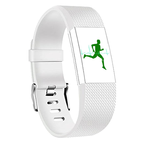 Square Pattern Adjustable Sport Watch Band for FITBIT Charge 2, Size: S, 10.5x8.5cm(White)