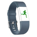 Square Pattern Adjustable Sport Watch Band for FITBIT Charge 2, Size: L, 12.5x8.5cm(Navy Blue)