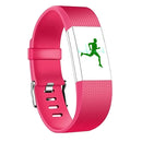 Square Pattern Adjustable Sport Watch Band for FITBIT Charge 2, Size: L, 12.5x8.5cm(Red)