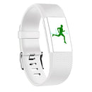 Square Pattern Adjustable Sport Watch Band for FITBIT Charge 2, Size: L, 12.5x8.5cm(White)