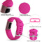 Diamond Pattern Adjustable Sport Watch Band for FITBIT Charge 2, Size: L, 12.5x8.5cm(Pink)