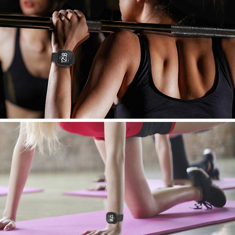 Smart Watch Venting Circle Hole Watch Band for Fitbit Versa(Grey)