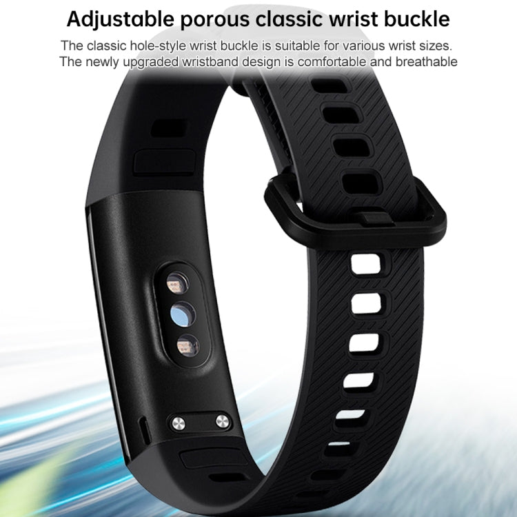 Smart Watch Silicone Watch Band for Huawei Honor Band 4 / Band 5(Black)