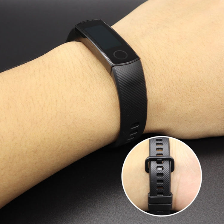 Smart Watch Silicone Watch Band for Huawei Honor Band 4 / Band 5(Black)
