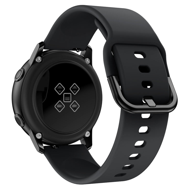 Smart Watch Electroplated Buckle Watch Band for Galaxy Watch Active (Black)