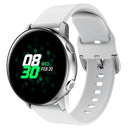 Smart Watch Electroplated Buckle Watch Band for Galaxy Watch Active (White)