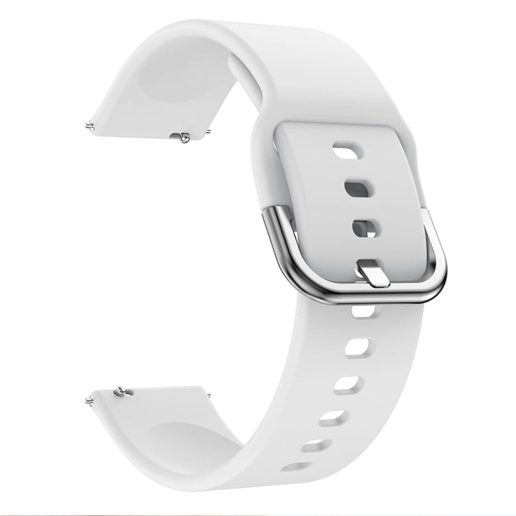 Smart Watch Electroplated Buckle Watch Band for Galaxy Watch Active (White)